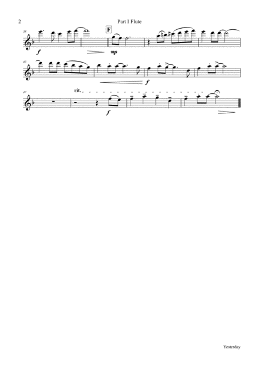 Yesterday Woodwind Trio scores gallery preview page 4