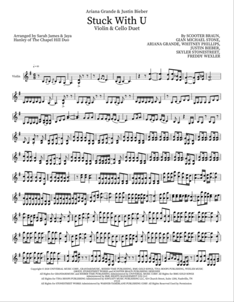Stuck With U String Duet scores gallery preview page 4