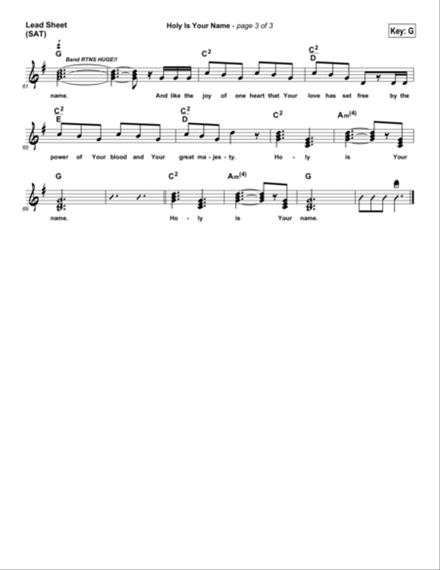 Holy Is Your Name Holy Is Your Name Piano scores gallery preview page 3