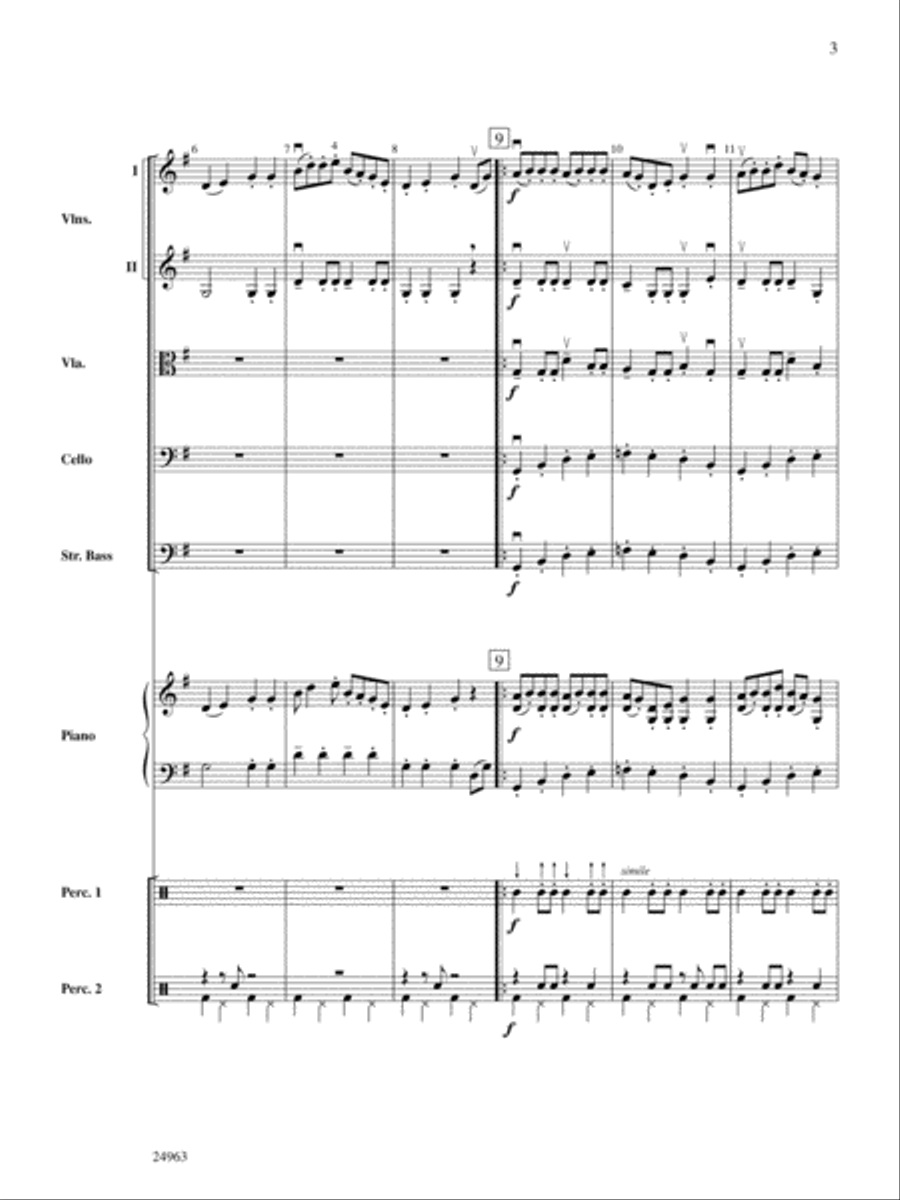 Zydeco Two-Step: Score String Orchestra scores gallery preview page 3