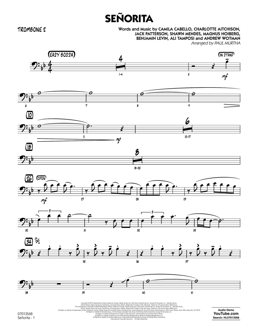 Senorita (arr. Paul Murtha) - Trombone 2