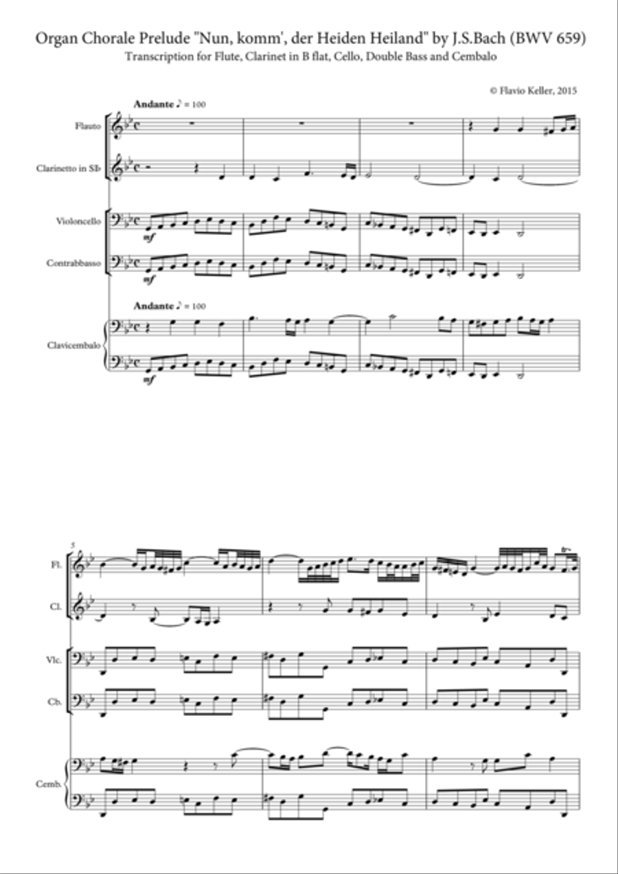Organ chorale prelude 