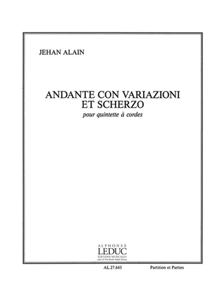 Book cover for Andante Con Variazioni Et Scherzo (quintet-piano)