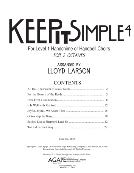 Keep It Simple 4 by Lloyd Larson 2-Octaves - Sheet Music