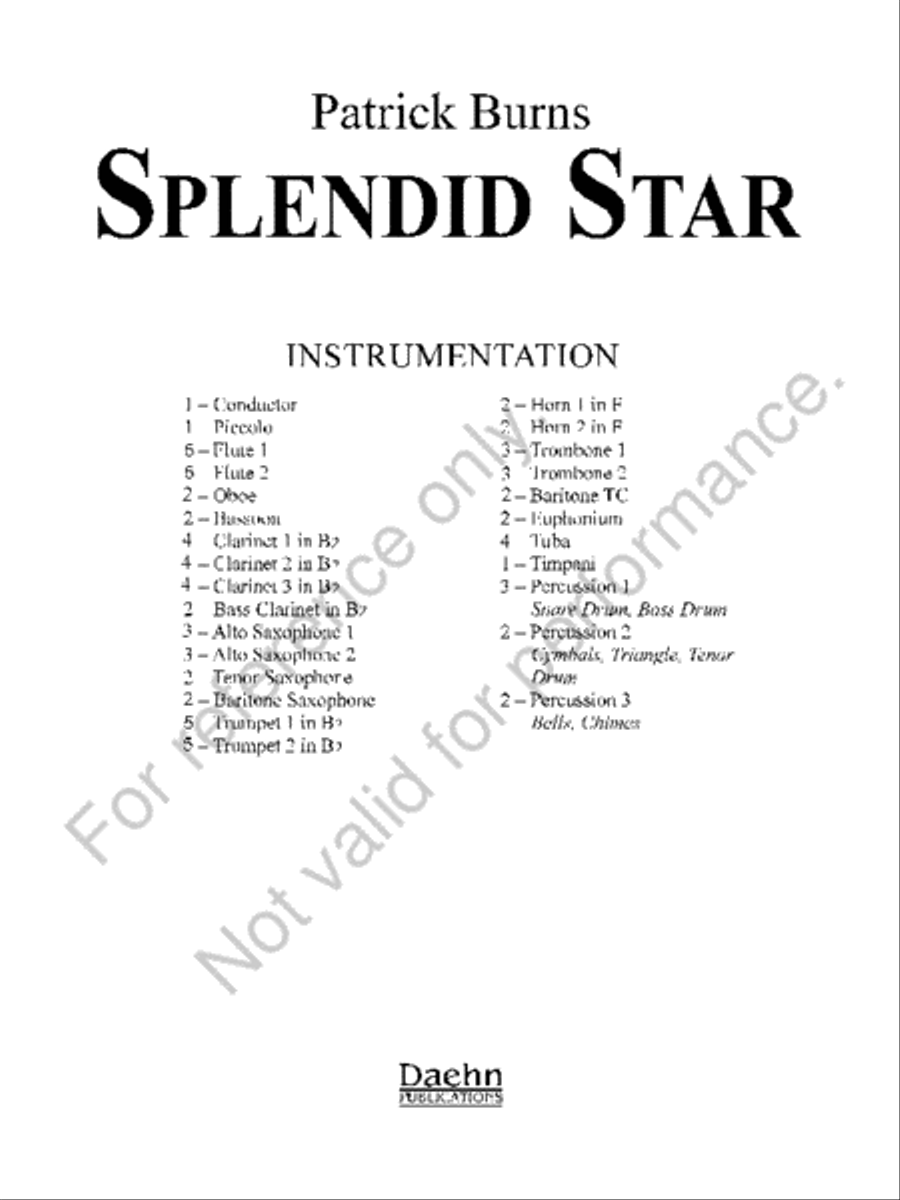 Splendid Star Concert Band scores gallery preview page 2