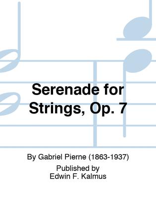 Book cover for Serenade for Strings, Op. 7