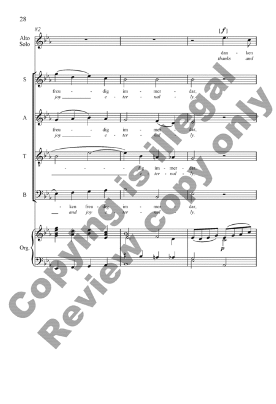 Drei Geistliche Lieder (Three Sacred Songs) 4-Part scores gallery preview page 47