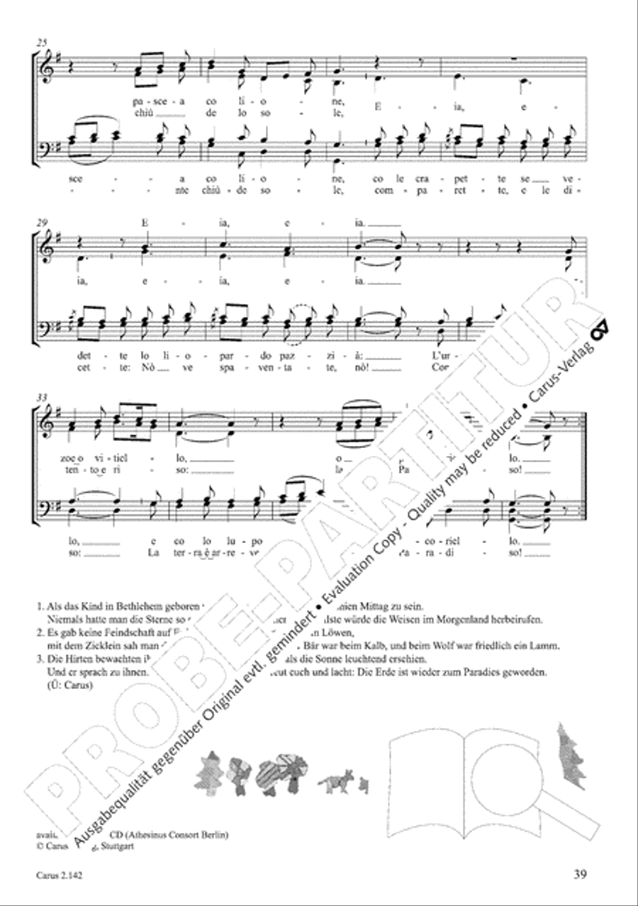 Christmas Carols of the World. Choral collection 4-Part scores gallery preview page 38