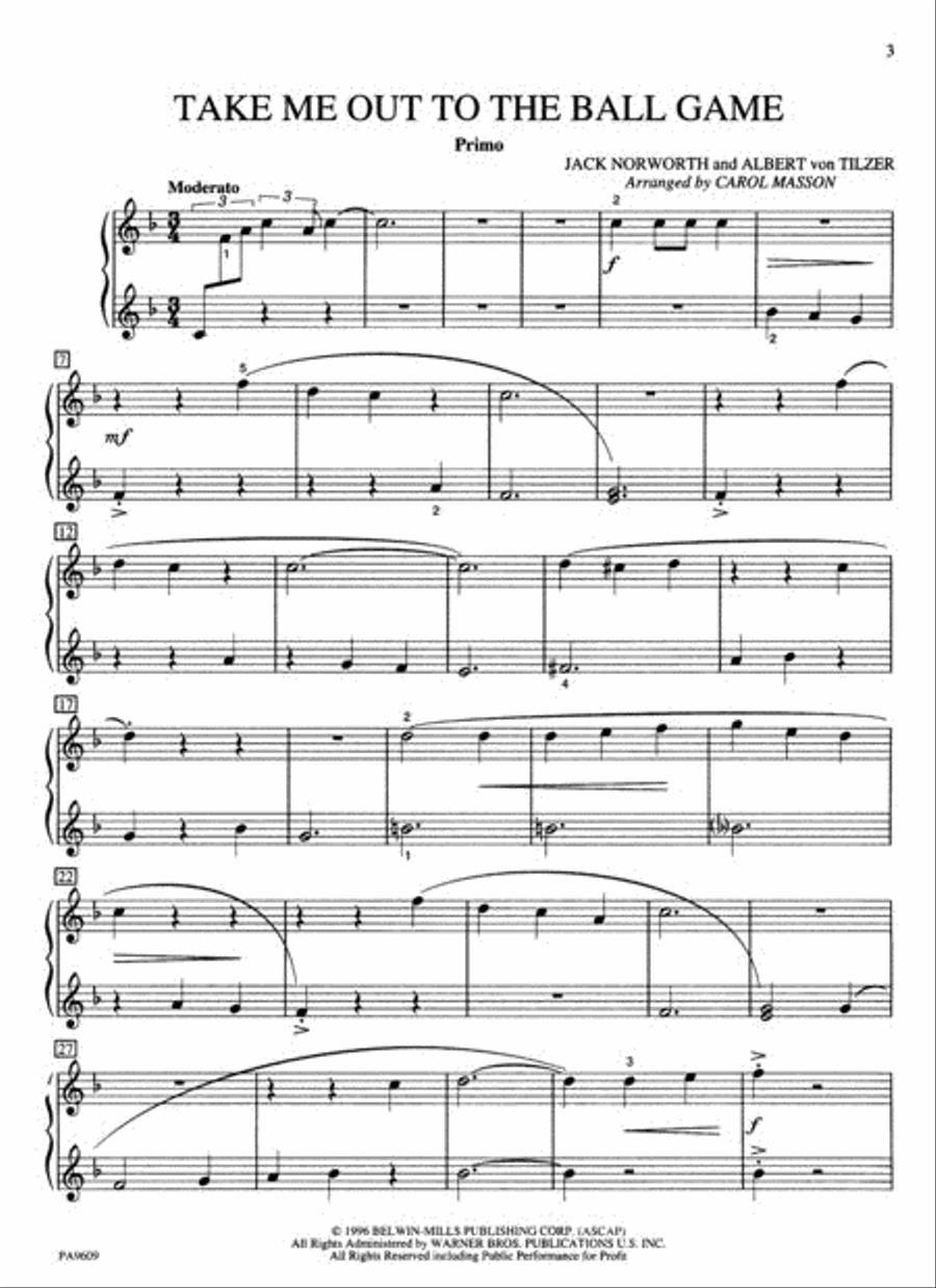 Take Me Out To The Ballgame Small Ensemble scores gallery preview page 2
