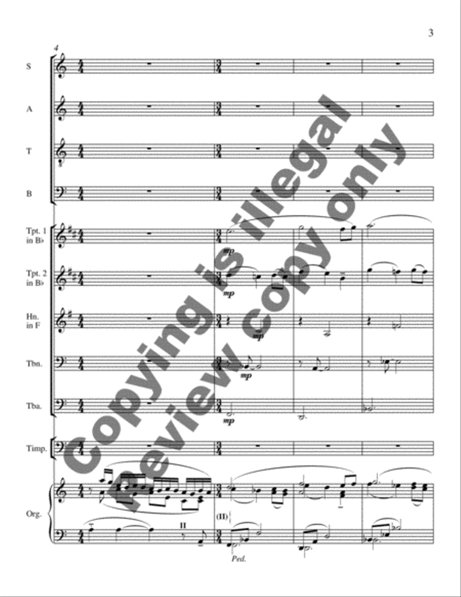 Behold, God Is My Salvation 4-Part scores gallery preview page 4