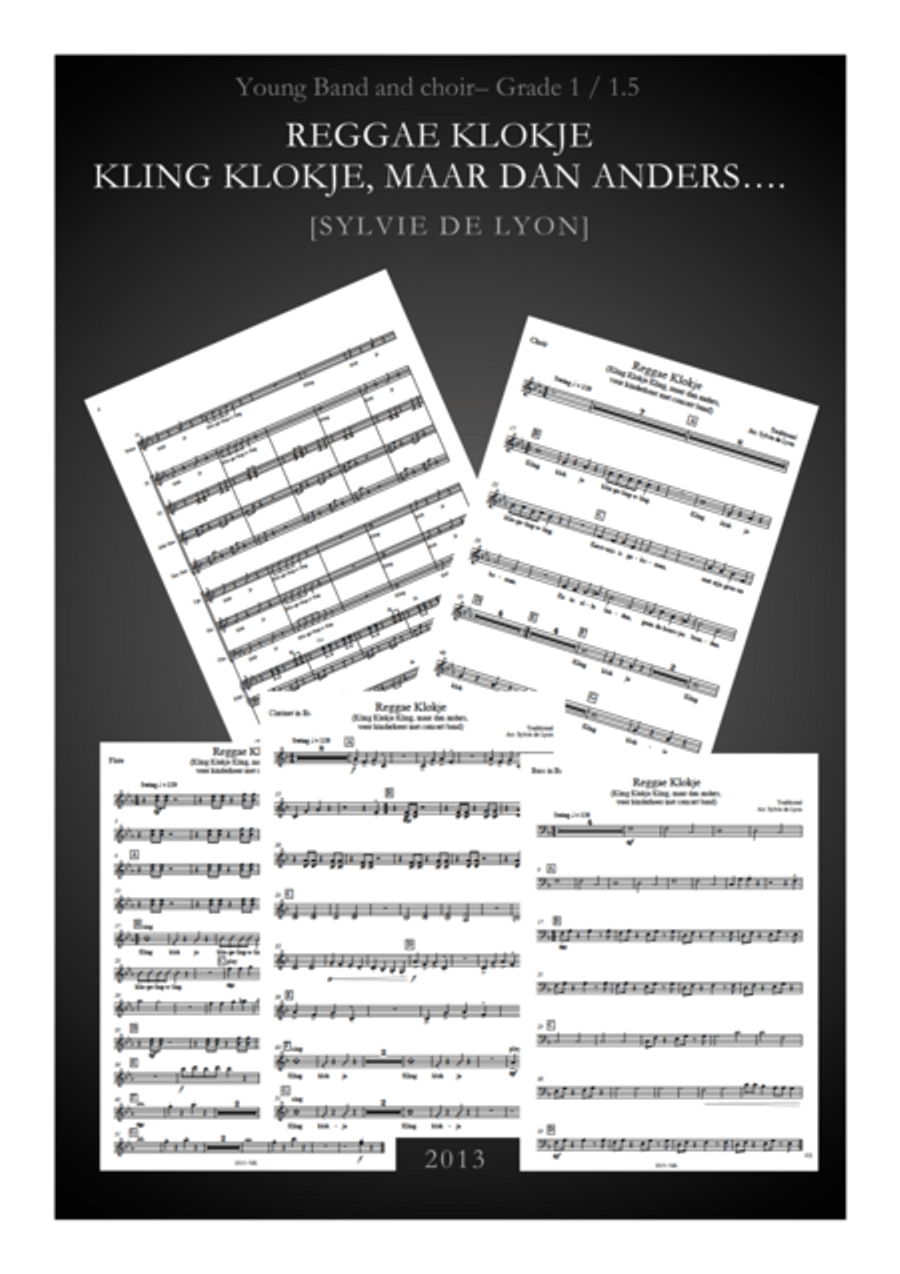 Reggae Klokje (Kling Klokje Kling) Concert Band scores gallery preview page 1