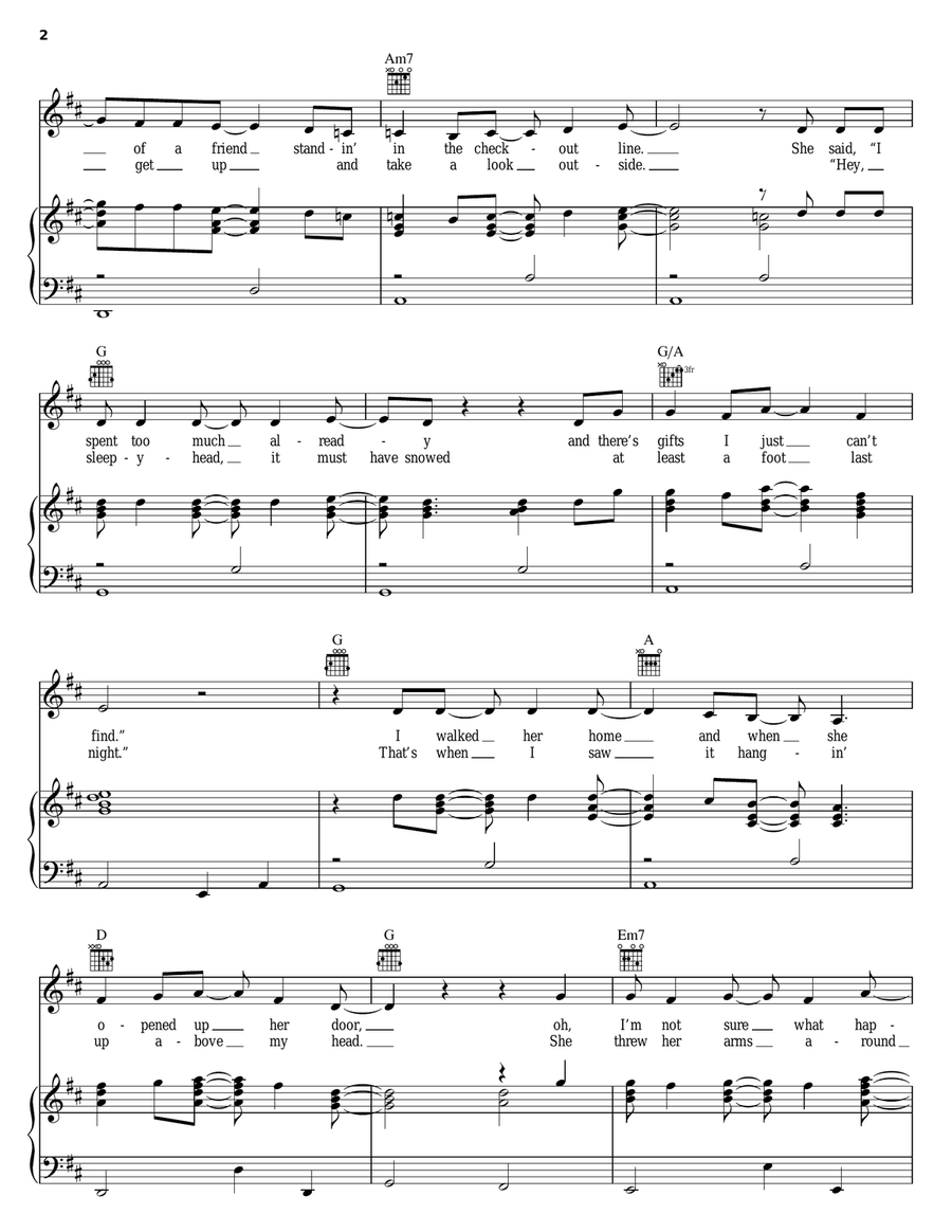 Blame It On The Mistletoe Piano, Vocal, Guitar scores gallery preview page 2