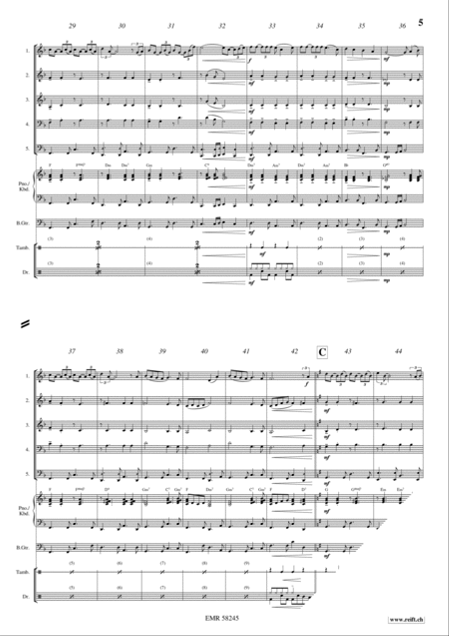 Never Alone Woodwind Quintet scores gallery preview page 6