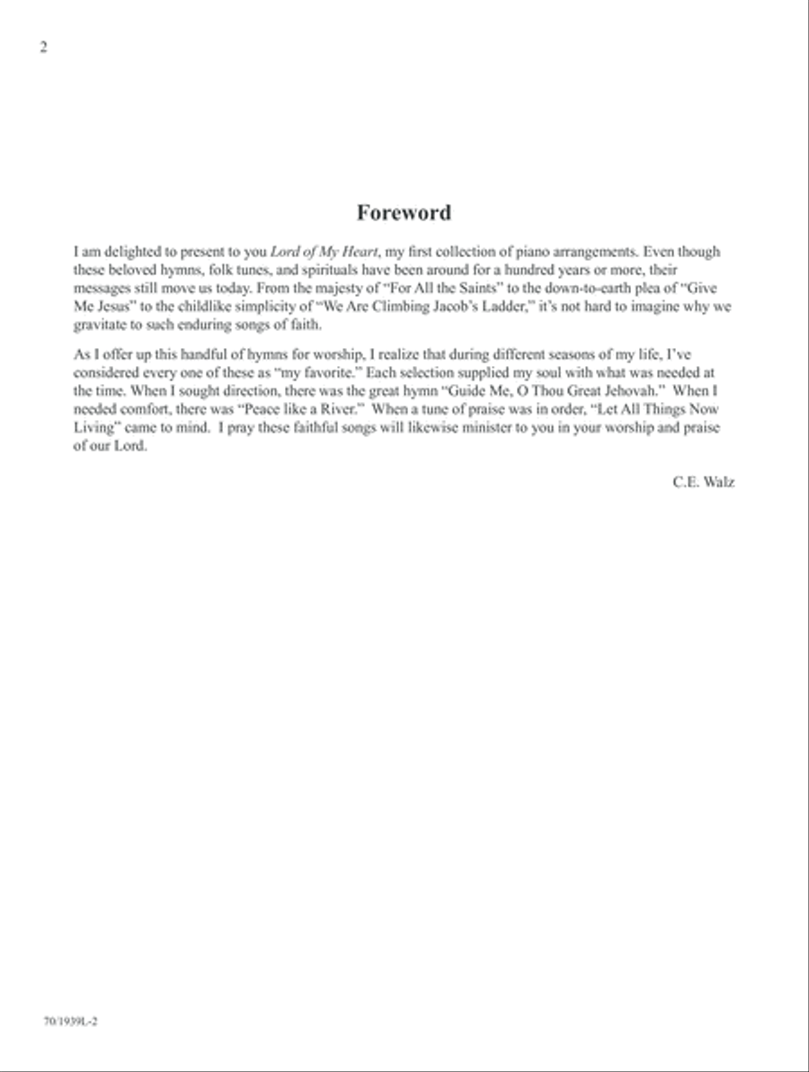 Lord of My Heart Piano Solo scores gallery preview page 2