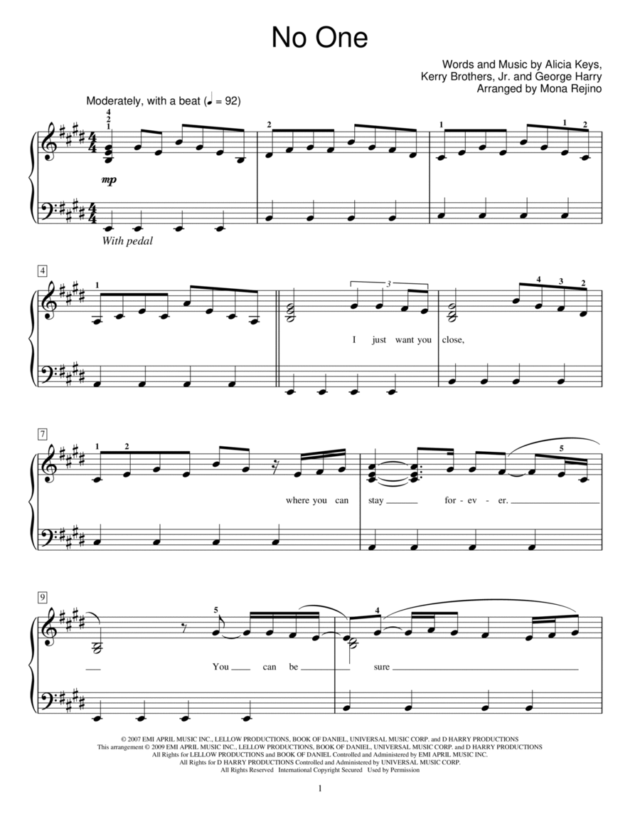 No One No One Piano Method scores gallery preview page 1