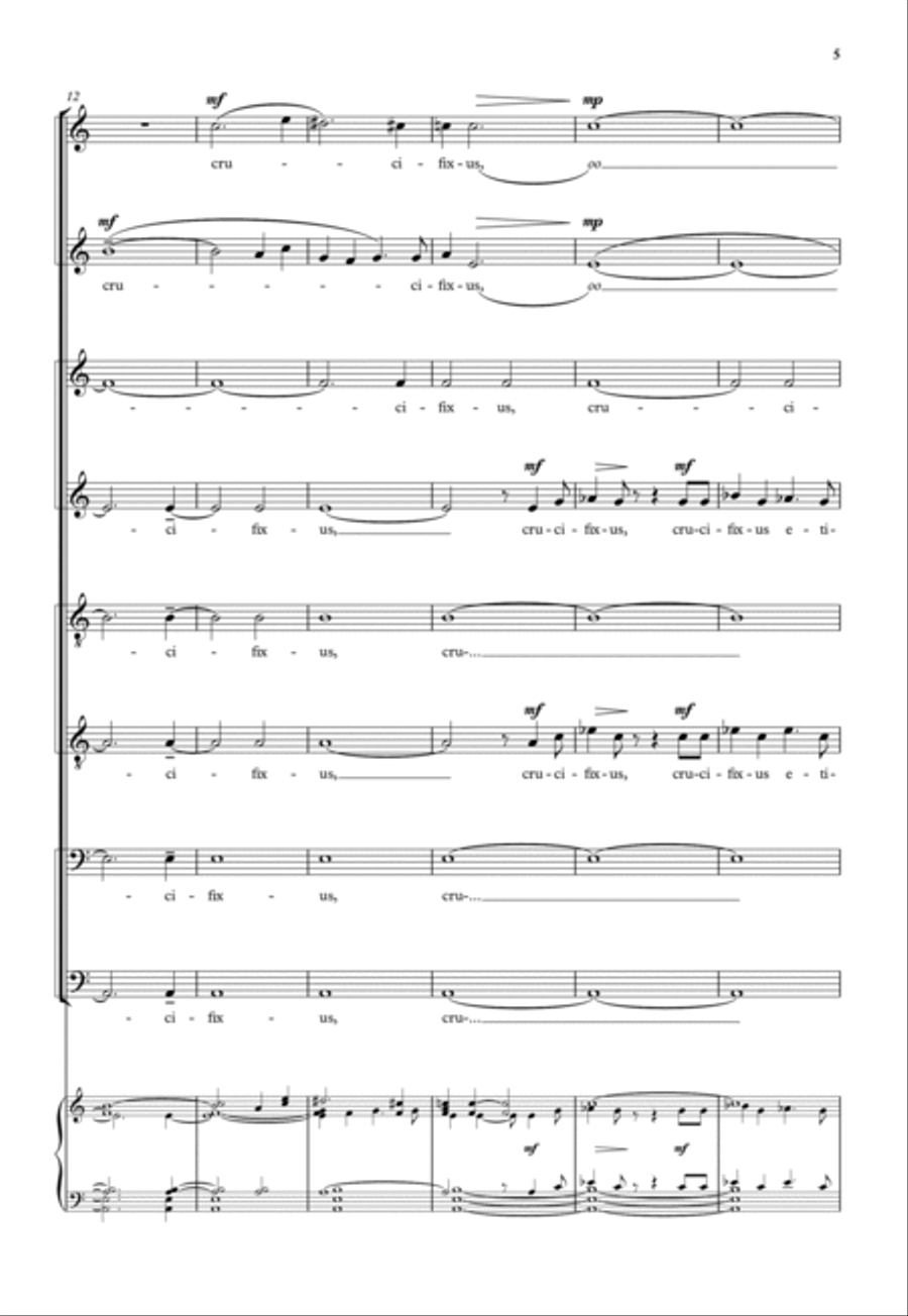 Crucifixus Re-imagined SSAATTBB scores gallery preview page 4