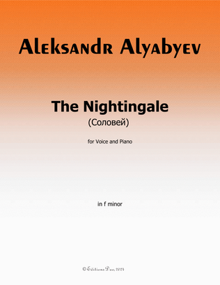 The Nightingale(Соловей), by Alyabyev, in f minor