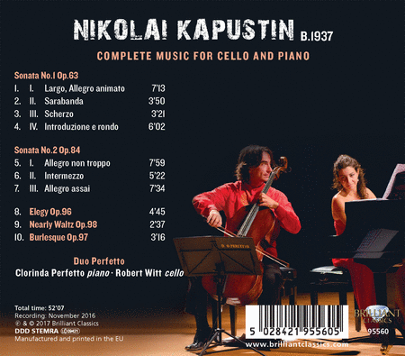 Kapustin: Complete Music for Cello