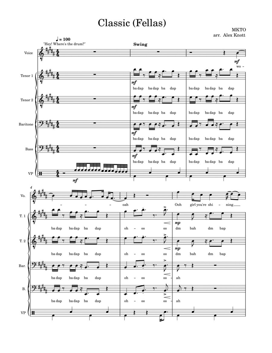 Classic TTBB scores gallery preview page 1