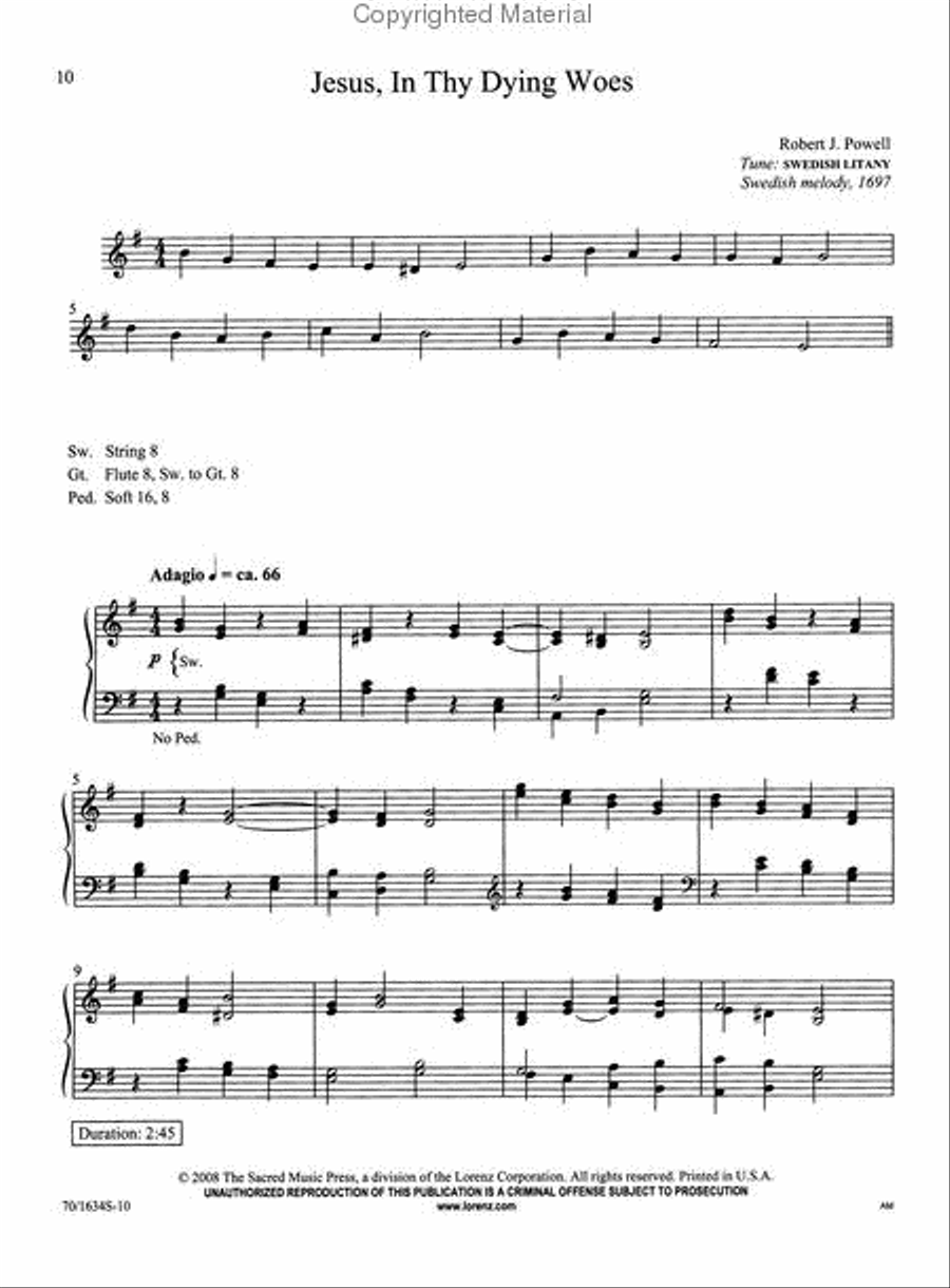 In the Cross of Christ Organ Solo scores gallery preview page 3