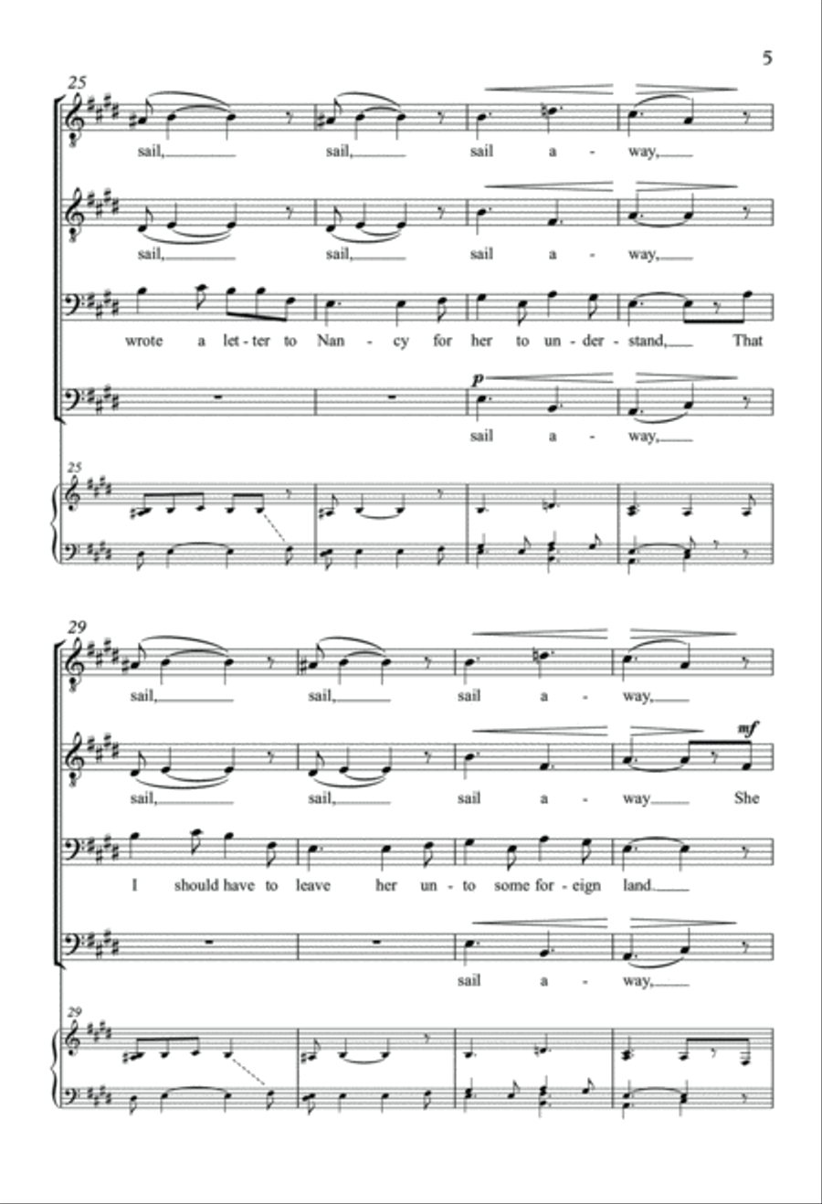 Lisbon Bay - A Sailors' Song TTBB scores gallery preview page 5