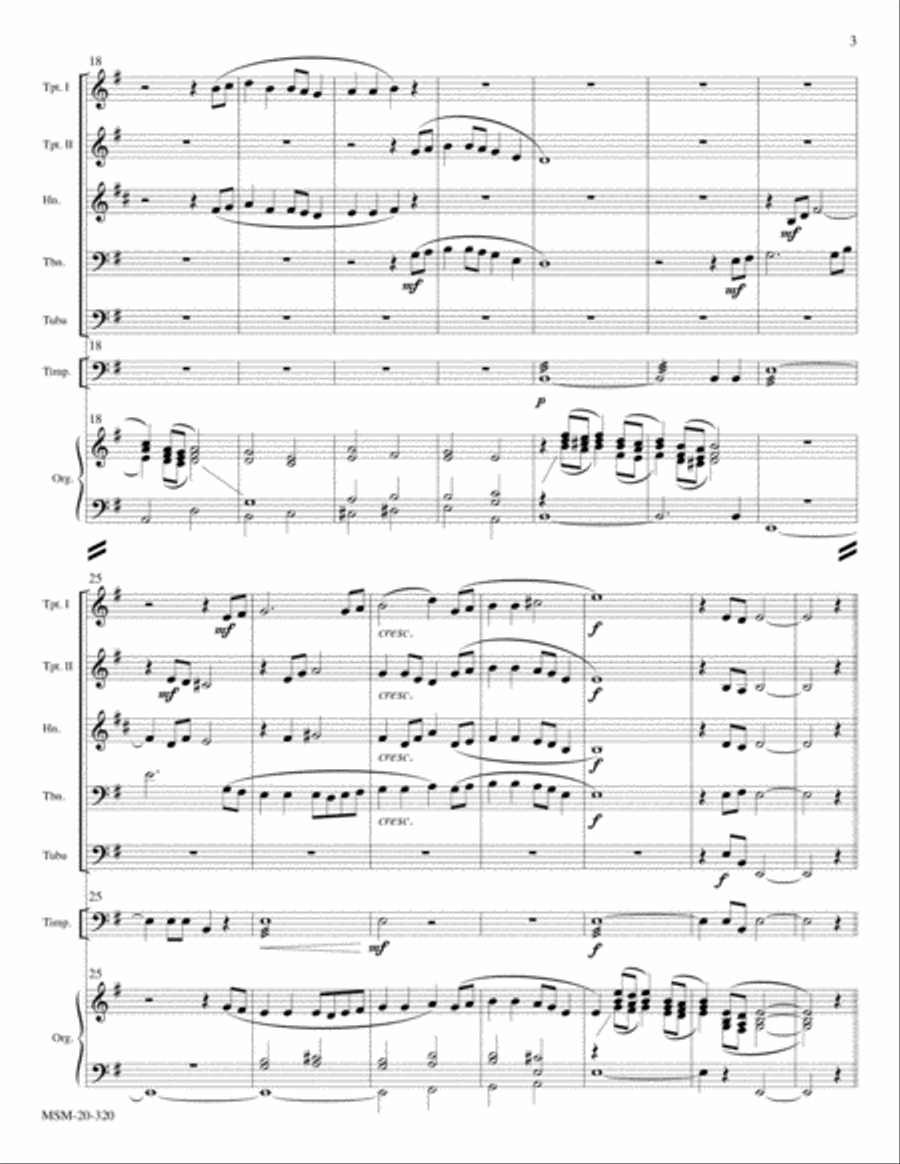 Festival Hymn Setting on Kingsfold 4-Part scores gallery preview page 3
