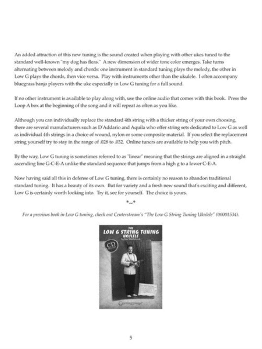Low G Tuning for the Ukulele Guitar Tablature scores gallery preview page 5