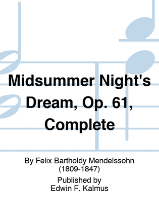 Book cover for Midsummer Night's Dream, Op. 61, Complete