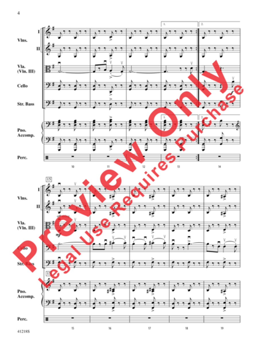 Funiculì, Funiculà String Orchestra scores gallery preview page 5