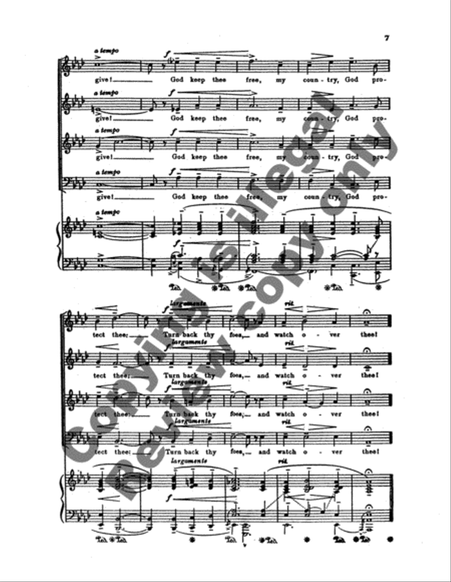 Finlandia: For Thee, Suomi 4-Part scores gallery preview page 5