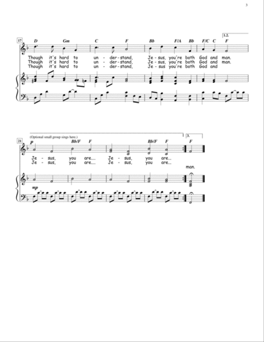 Jesus, I Will Sing Today (ST. GEORGE'S, WINDSOR) Unison Choir scores gallery preview page 3