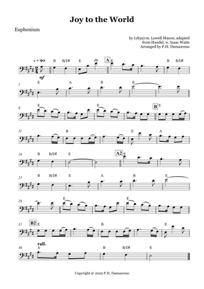 Joy to the World - Euphonium Solo with Chords