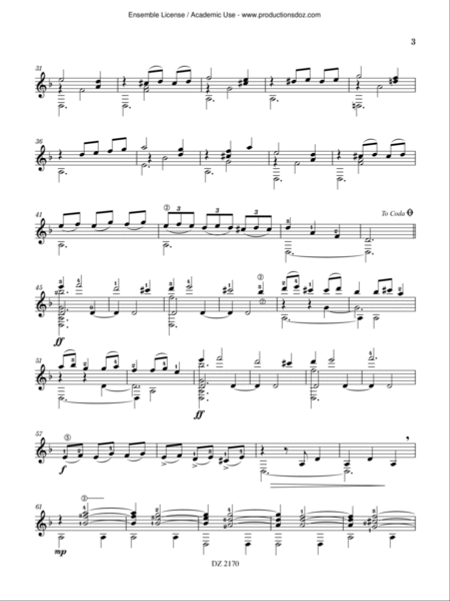 Vals for Atom Classical Guitar scores gallery preview page 3