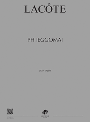 Book cover for Phteggomai