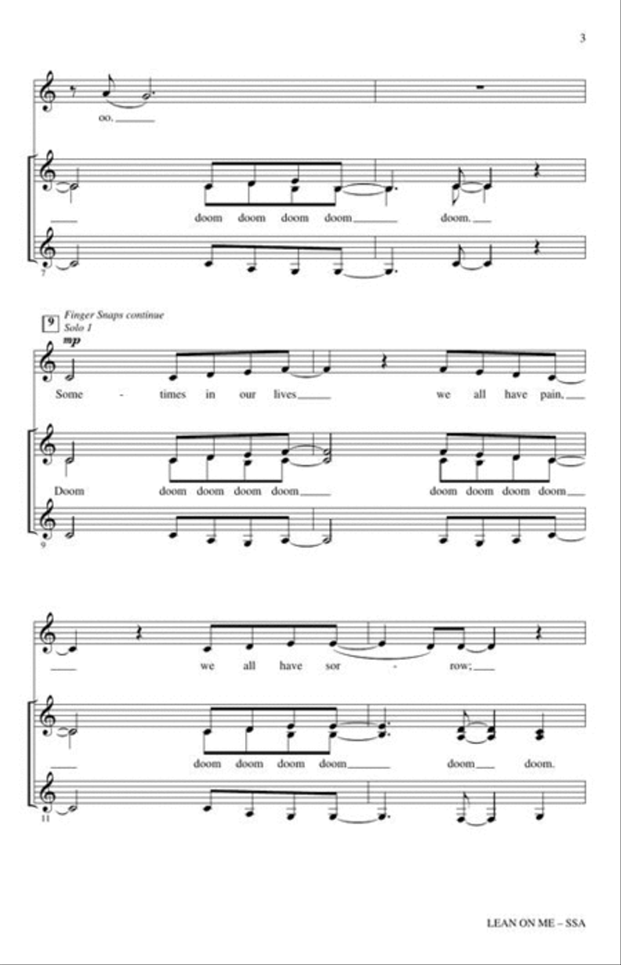Lean on Me SSA scores gallery preview page 4