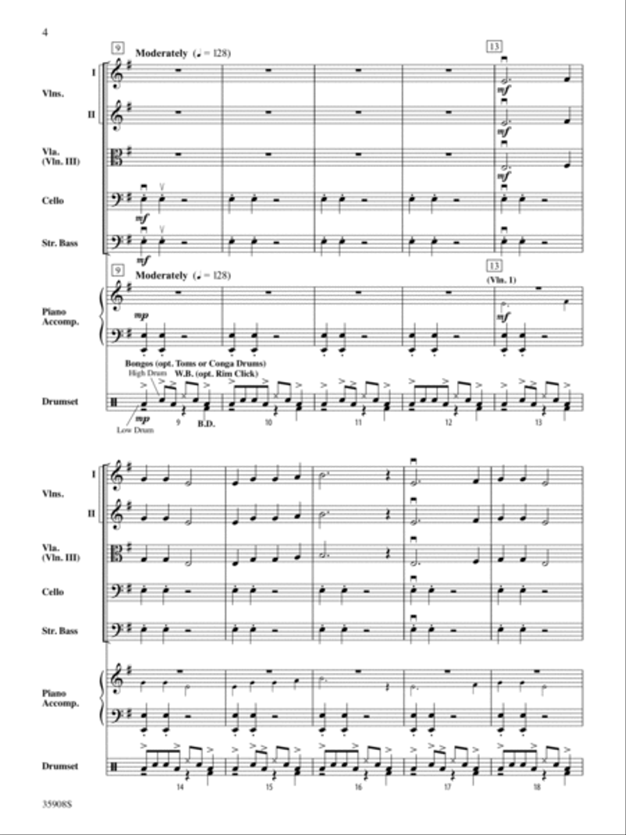 Danza Africana: Score String Orchestra scores gallery preview page 4