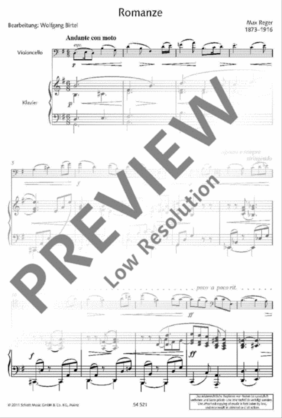 Romance G major Romance G major Piano Accompaniment scores gallery preview page 3