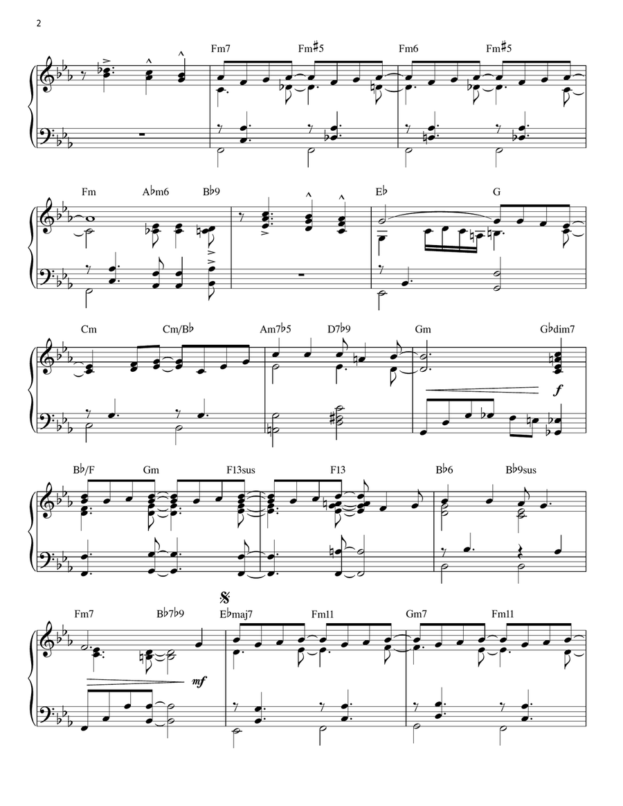 Saturday Night (Is The Loneliest Night Of The Week) (arr. Brent Edstrom) Piano Solo scores gallery preview page 2