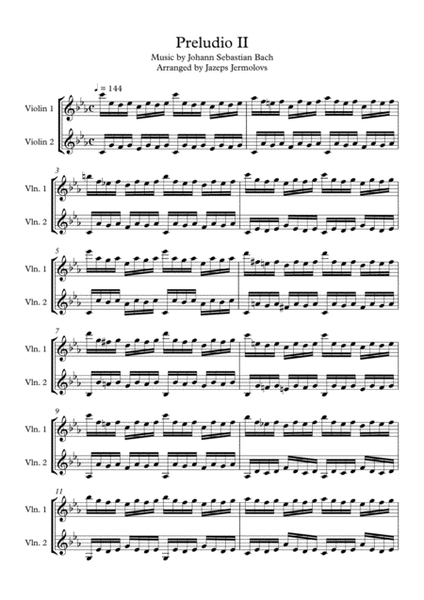 Prelude c minor for 2 violins