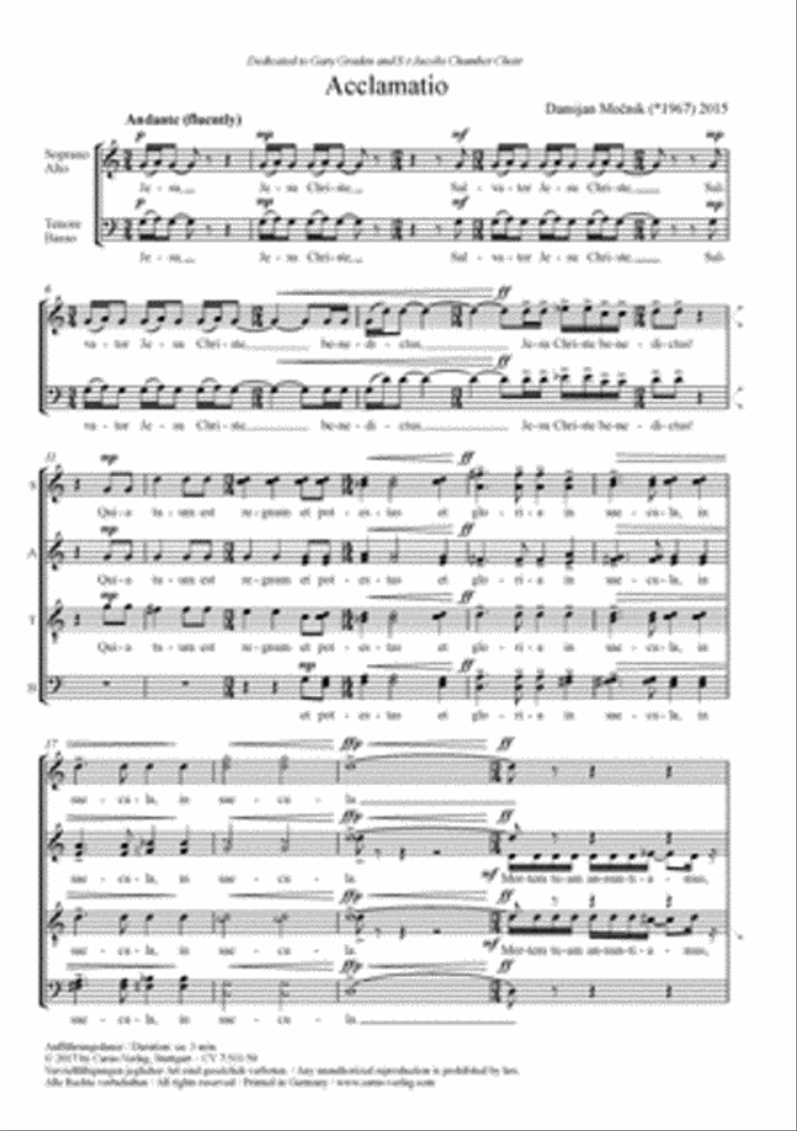 Acclamatio SSAATTBB scores gallery preview page 1