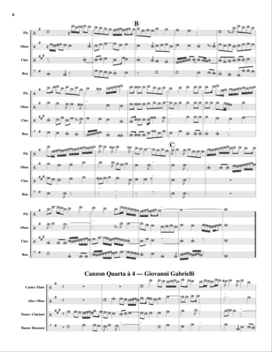 16 Canzoni Woodwind Quartet scores gallery preview page 6