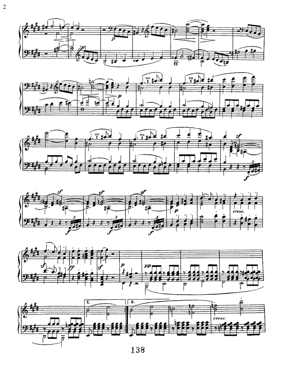 Sonata No. 9 In E Major, Op. 14, No. 1 Piano Solo scores gallery preview page 2