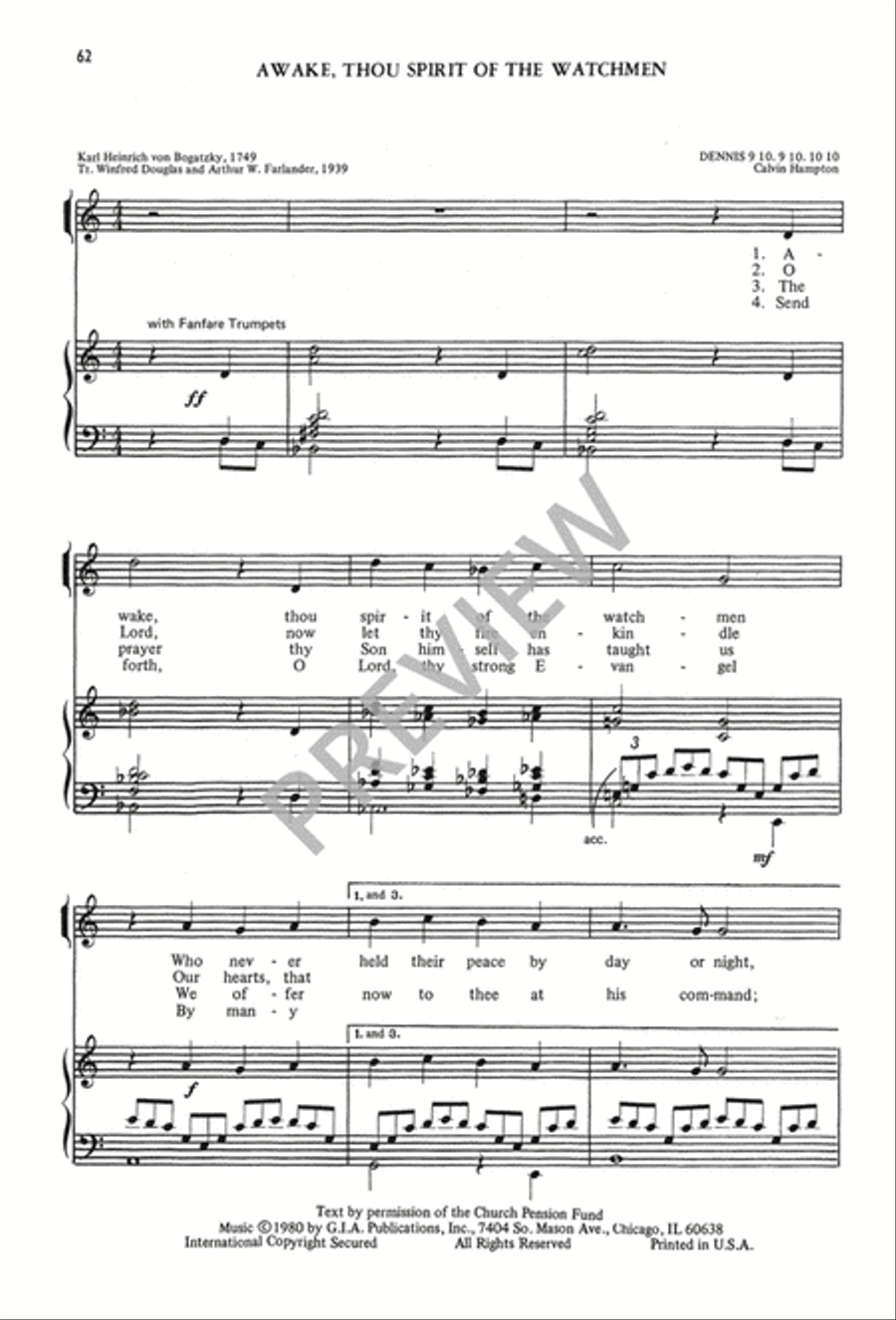 The Calvin Hampton Hymnary 4-Part scores gallery preview page 66
