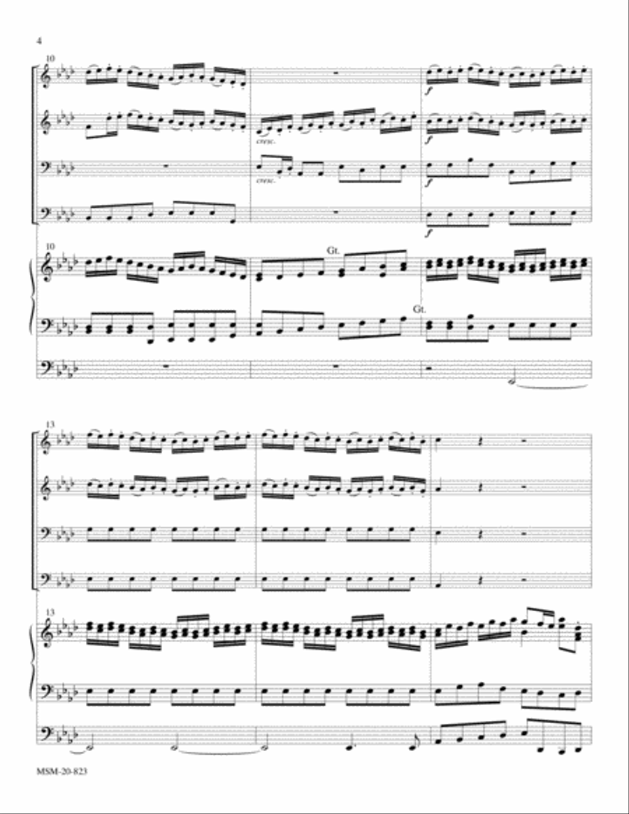 Sinfonia from The Arrival of the Queen of Sheba Organ scores gallery preview page 4
