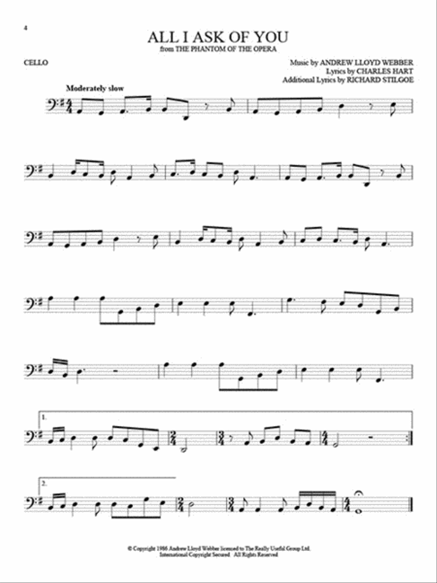 101 Broadway Songs for Cello Cello scores gallery preview page 4