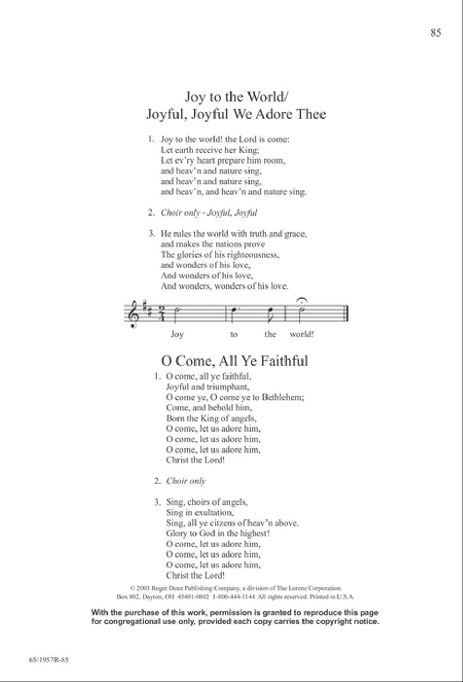 Festival of Lessons and Carols 4-Part scores gallery preview page 86