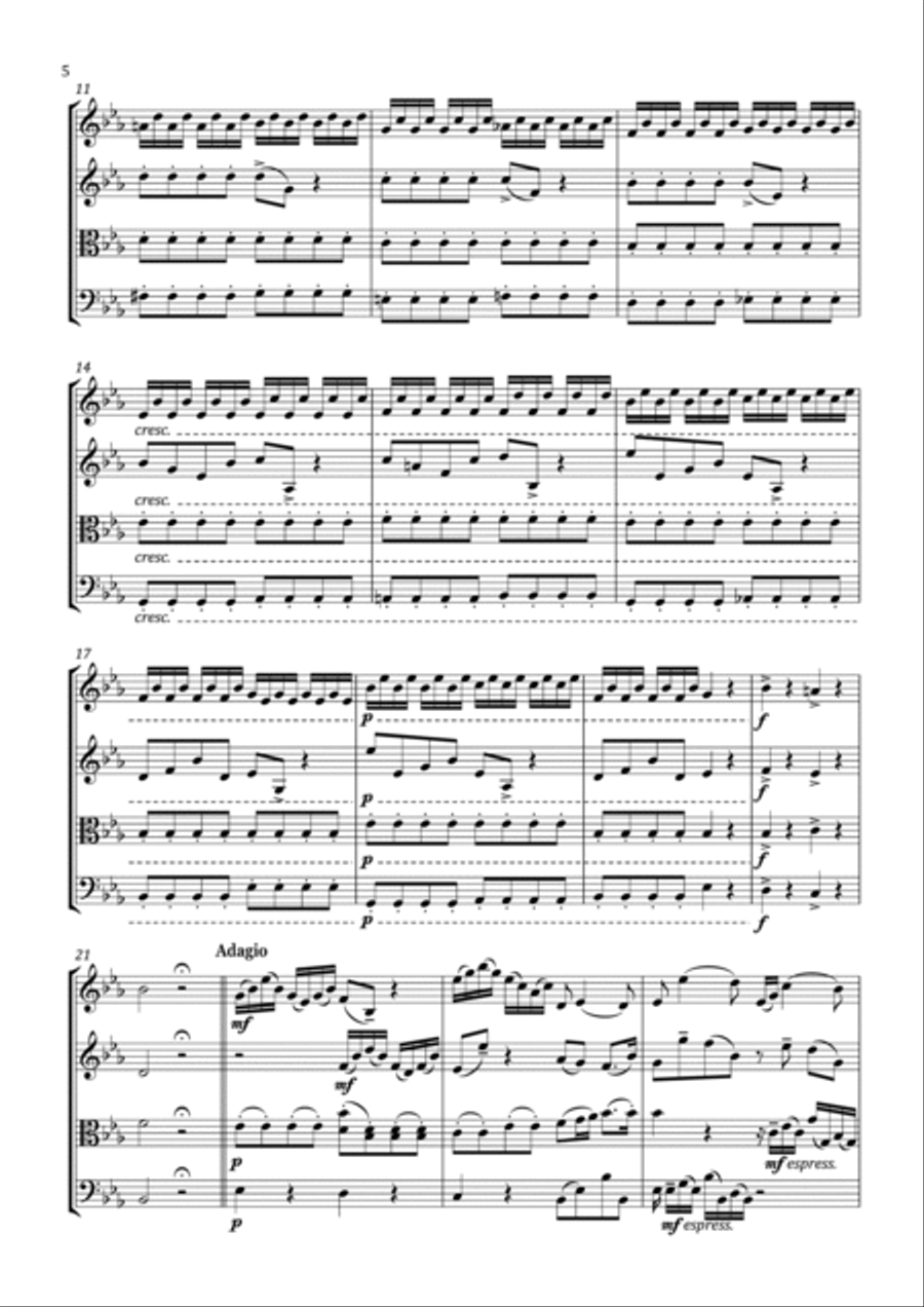 Corelli - Concerto grosso in G minor 'Fatto per la Notte di Natale' - Intermediate String Quartet scores gallery preview page 6