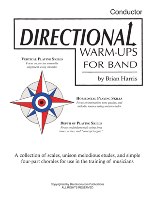 Book cover for Directional Warm-Ups for Band (concert band method book) - FULL CONDUCTOR SCORE