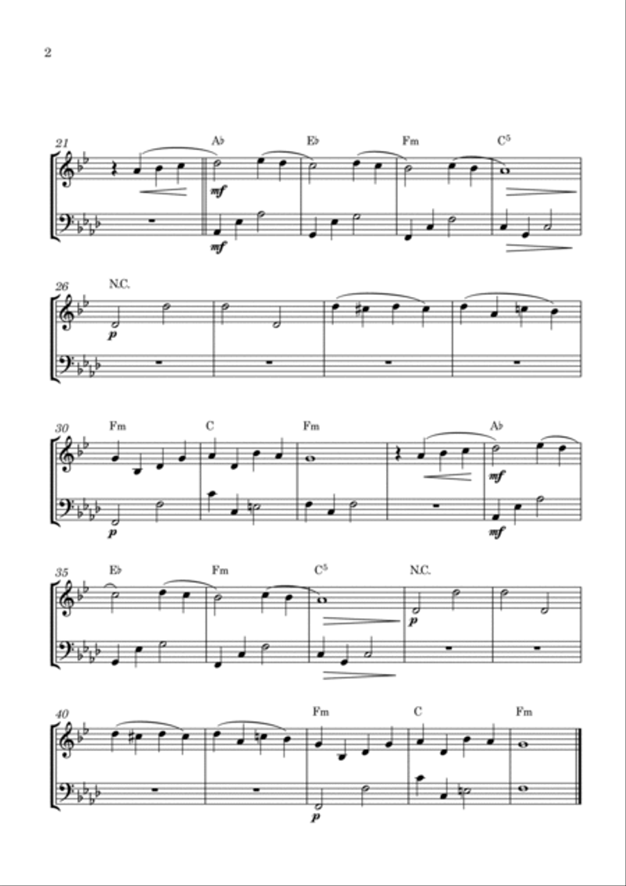Für Elise Brass Duet scores gallery preview page 2