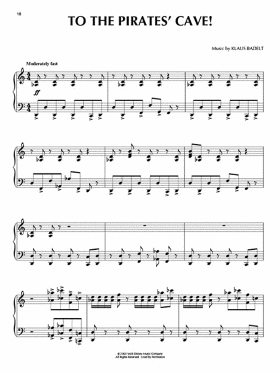 Pirates of the Caribbean – The Curse of the Black Pearl Piano Solo scores gallery preview page 4